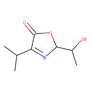 5(2H)-Oxazolone, 2-(1-hydroxyethyl)-4-(1-methylethyl)- (9CI)