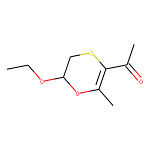 Ethanone, 1-(6-ethoxy-5,6-dihydro-2-methyl-1,4-oxathiin-3-yl)- (9CI)