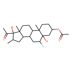 6beta-fluoro-3beta,5alpha,17-trihydroxy-16alpha-methylpregnan-20-one 3-acetate