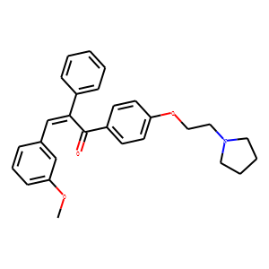 β-(3-Methoxyphenyl)-α-phenyl-4/'-[2-(1-pyrrolidinyl)ethoxy]acrylophenone
