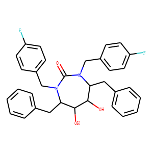 (4R,5S,6S,7R)-4,7-dibenzyl-1,3-bis[(4-fluorophenyl)methyl]-5,6-dihydro xy-1,3-diazepan-2-one