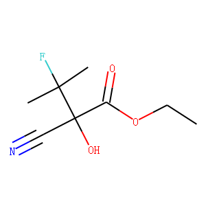 Butanoic acid, 2-cyano-3-fluoro-2-hydroxy-3-methyl-, ethyl ester (9CI)