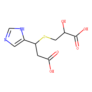 S-(2-carboxy-1-(1H-imidazol-4-yl)-ethyl)-3-thiolactic acid