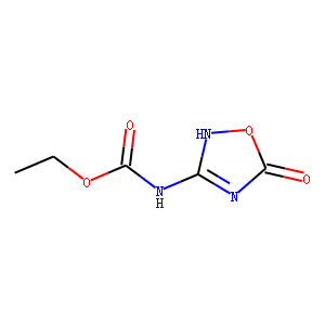Carbamic  acid,  (2,5-dihydro-5-oxo-1,2,4-oxadiazol-3-yl)-,  ethyl  ester  (9CI)