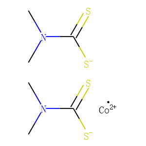 Bis(dimethyldithiocarbamic acid)cobalt(II) salt