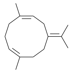 germacreneB,1,5-dimethyl-8-(1-methylethylidene)-1,5-cyclodecadiene