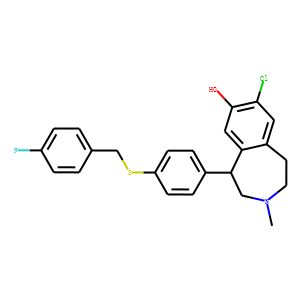 7-chloro-8-hydroxy-1-(4/'-(4-fluorobenzyl)thiophenyl)-3-methyl-2,3,4,5-tetrahydro-1H-3-benzazepine