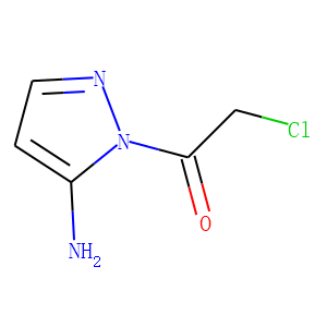 1H-Pyrazol-5-amine, 1-(chloroacetyl)- (9CI)