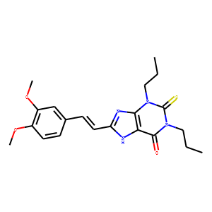 1H-Purin-6-one, 1,2,3,7-tetrahydro-8-(2-(3,4-dimethoxyphenyl)ethenyl)- 1,3-dipropyl-2-thioxo-,(E)-
