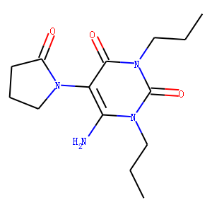 2,4(1H,3H)-Pyrimidinedione,  6-amino-5-(2-oxo-1-pyrrolidinyl)-1,3-dipropyl-