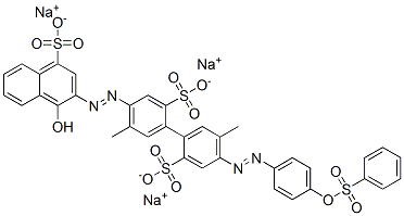 [1,1/'-Biphenyl]-2,2/'-disulfonic acid, 4-[(1-hydroxy-4-sulfo-2-naphthalenyl) azo]-5,5/'-dimethyl-4/
