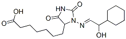 3-((2-cyclohexyl-2-hydroxyethylidene)amino)-2,5-dioxo-4-imidazolidineheptanoic acid