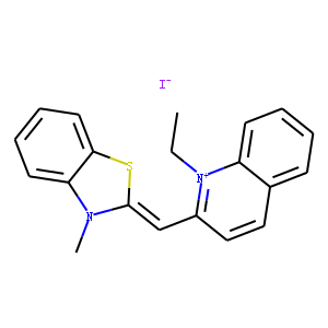 1-ethyl-2-[(3-methyl-3H-benzothiazol-2-ylidene)methyl]quinolinium iodide