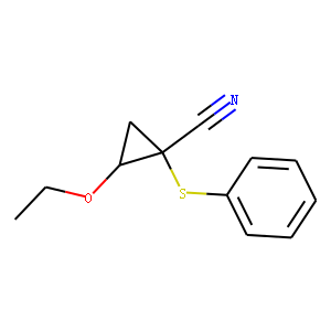 Cyclopropanecarbonitrile, 2-ethoxy-1-(phenylthio)-, trans- (9CI)
