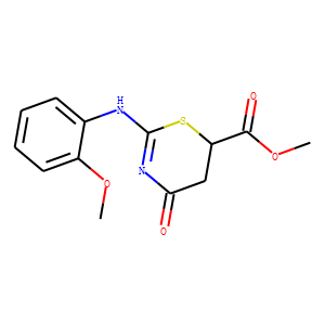 Tetrahydro-2-[(o-methoxyphenyl)imino]-4-oxo-2H-1,3-thiazine-6-carboxylic acid methyl ester