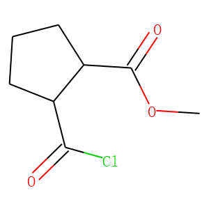 Cyclopentanecarboxylic acid, 2-(chlorocarbonyl)-, methyl ester, (1S-cis)- (9CI)