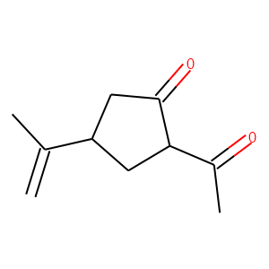 Cyclopentanone, 2-acetyl-4-(1-methylethenyl)-, (2R-cis)- (9CI)