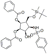 Benzenesulfonamide, N-3,4-bis(benzoyloxy)-2-(1,1-dimethylethyl)dimethylsilyloxymethyl-5-hydroxycyclo