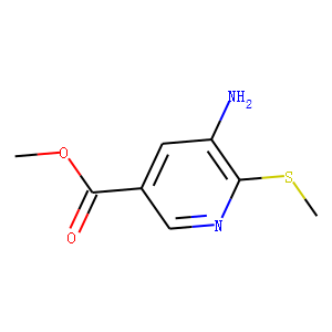 3-Pyridinecarboxylicacid,5-amino-6-(methylthio)-,methylester(9CI)