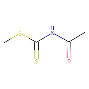 Acetyldithiocarbamic acid methyl ester