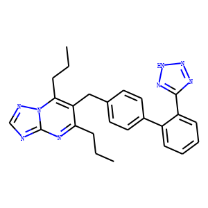s-triazolo(1,5-a)pyrimidine, 5,7-dipropyl-6-((2'-(1H-tetrazol-5-yl)(1,1'-biphenyl)-4-yl)methyl)-