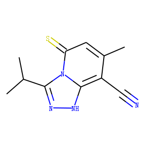 1,2,4-Triazolo[4,3-a]pyridine-8-carbonitrile,  5-mercapto-7-methyl-3-(1-methylethyl)-