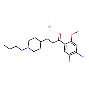 1-(4-AMINO-5-CHLORO-2-METHOXYPHENYL)-3-[1-BUTYL-4-PIPERIDINYL]-1-PROPANONE HYDROCHLORIDE