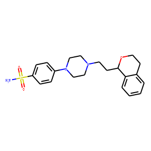 Benzenesulfonamide, 4-(4-(2-(3,4-dihydro-1H-2-benzopyran-1-yl)ethyl)-1 -piperazinyl)-, (S)-