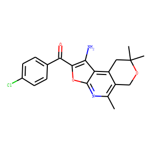 Methanone, (1-amino-8,9-dihydro-5,8,8-trimethyl-6H-furo(2,3-b)pyrano(4 ,3-d)pyridin-2-yl)(4-chloroph