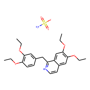 1-(3,4-diethoxybenzyl)-6,7-diethoxyisoquinolinium sulphamate