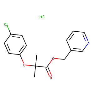 3-pyridylmethyl 2-(4-chlorophenoxy)-2-methylpropionate hydrochloride