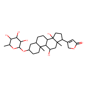 3β-[(6-Deoxy-α-L-mannopyranosyl)oxy]-11β,14-dihydroxy-5α-card-20(22)-enolide