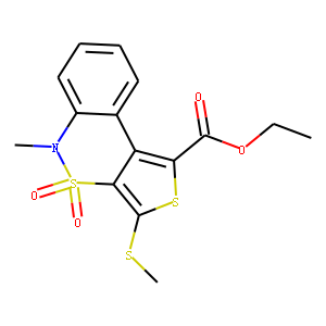 ETHYL 5-METHYL-3-(METHYLTHIO)-4,4-DIOXO-4,5-DIHYDRO-4LAMBDA6-BENZO[C]THIENO[3,4-E][1,2]THIAZINE-1-CA