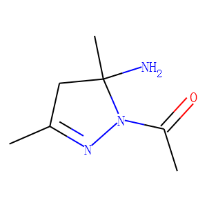 1H-Pyrazol-5-amine, 1-acetyl-4,5-dihydro-3,5-dimethyl- (9CI)