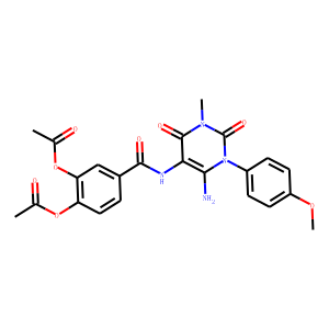 Benzamide,  3,4-bis(acetyloxy)-N-[6-amino-1,2,3,4-tetrahydro-1-(4-methoxyphenyl)-3-methyl-2,4-dioxo-