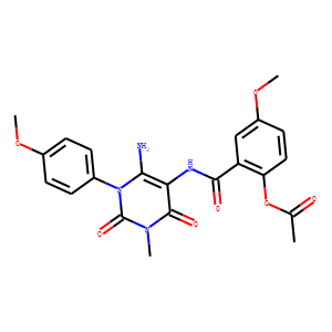 Benzamide,  2-(acetyloxy)-N-[6-amino-1,2,3,4-tetrahydro-1-(4-methoxyphenyl)-3-methyl-2,4-dioxo-5-pyr
