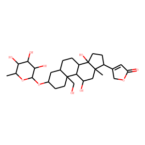 3β-[(6-Deoxy-α-L-mannopyranosyl)oxy]-11β,14,19-trihydroxy-5α-card-20(22)-enolide