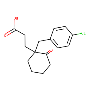 3-[1-[(4-chlorophenyl)methyl]-2-oxo-cyclohexyl]propanoic acid