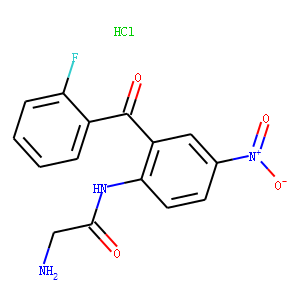 2-amino-2'-(o-fluorobenzoyl)-4'-nitroacetanilide hydrochloride