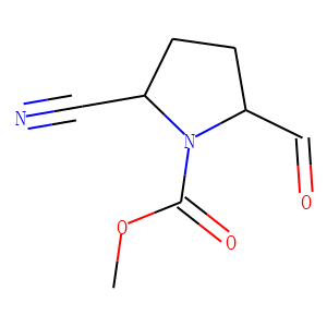 1-Pyrrolidinecarboxylicacid,2-cyano-5-formyl-,methylester,(2R-cis)-(9CI)