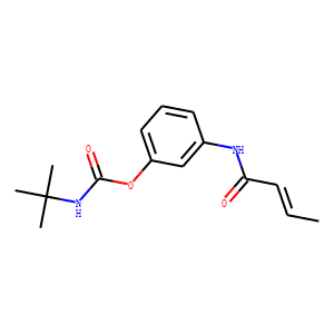 N-tert-Butylcarbamic acid 3-[(1-oxo-2-butenyl)amino]phenyl ester