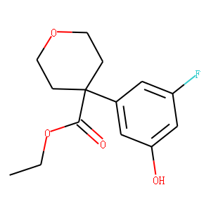 4-(3-Fluoro-5-hydroxyphenyl)-3,4,5,6-tetrahydro-2H-pyran-4-carboxylate Ethyl