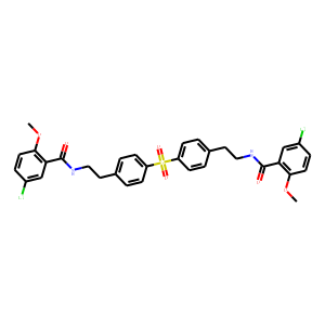 N,N’-((sulfonylbis(4,1-phenylene))bis(ethane-2,1-diyl))bis(5-chloro-2-methoxybenzamide)