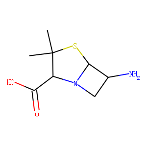 4-Thia-1-azabicyclo[3.2.0]heptane-2-carboxylicacid,6-amino-3,3-dimethyl-,(2S,5R,6R)-(9CI)