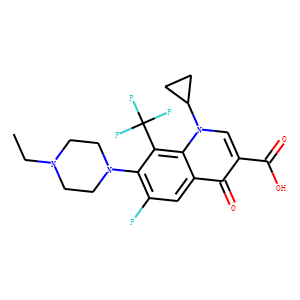 3-Quinolinecarboxylic acid, 1-cyclopropyl-7-(4-ethyl-1-piperazinyl)-6-fluoro-1,4-dihydro-4-oxo-8-(tr