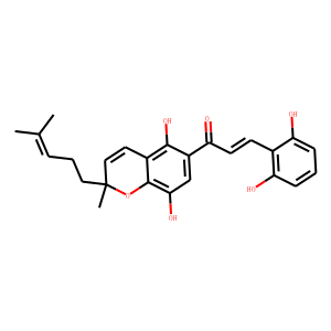 5,8-Dihydroxy-6-[(E)-3-(2,6-dihydroxyphenyl)-1-oxo-2-propenyl]-2-methyl-2-(4-methyl-3-pentenyl)-2H-1