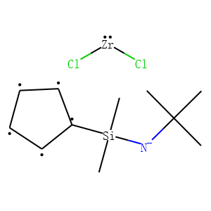 DIMETHYLSILYL (T-BUTYLAMIDO)CYCLOPENTADIENYL ZIRCONIUM DICHLORIDE