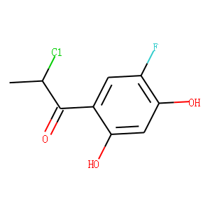 1-Propanone, 2-chloro-1-(5-fluoro-2,4-dihydroxyphenyl)- (9CI)