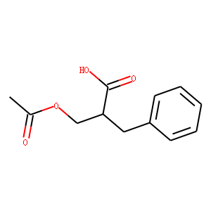 Benzenepropanoic acid, -alpha--[(acetyloxy)methyl]- (9CI)
