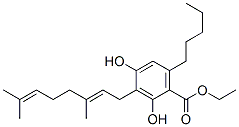 2,4-Dihydroxy-3-[(E)-3,7-dimethyl-2,6-octadienyl]-6-pentylbenzoic acid ethyl ester